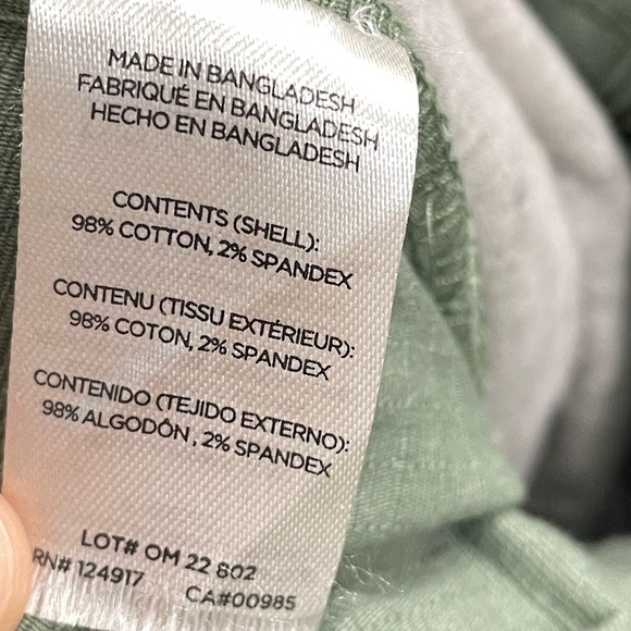 Onia All Terrain Ripstop Cotton Joggers in Sea Moss Green Men’s Small Pants. 2 - Picture 11 of 13